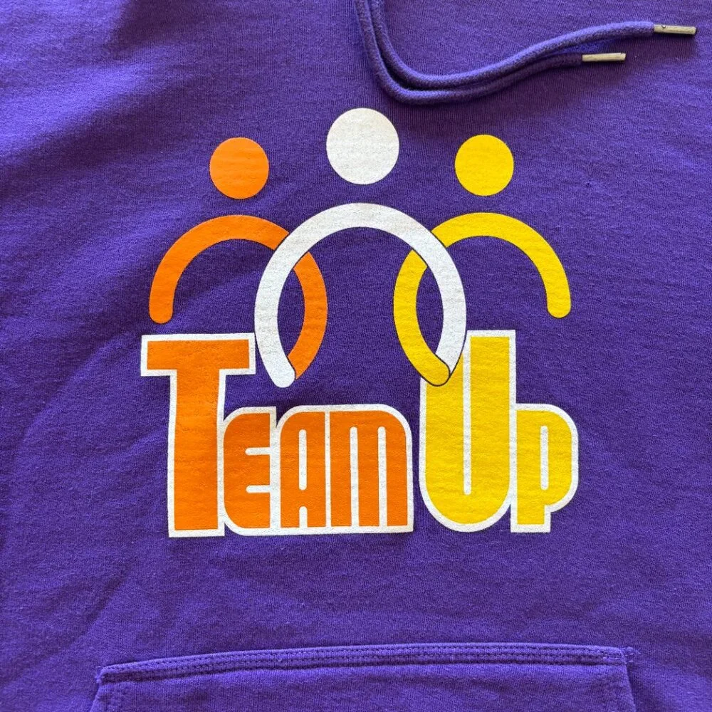 Unisex Champion Purple “Team Up” Hoodie Set Size S & M Matching Bundle - Picture 5 of 15